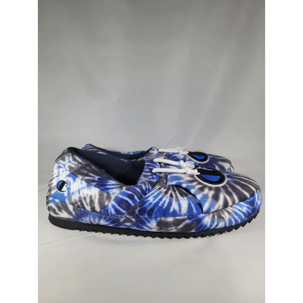 Champion University Slippers Tie Dye Navy CP101332M Men's 11 US Slip On Comfort
